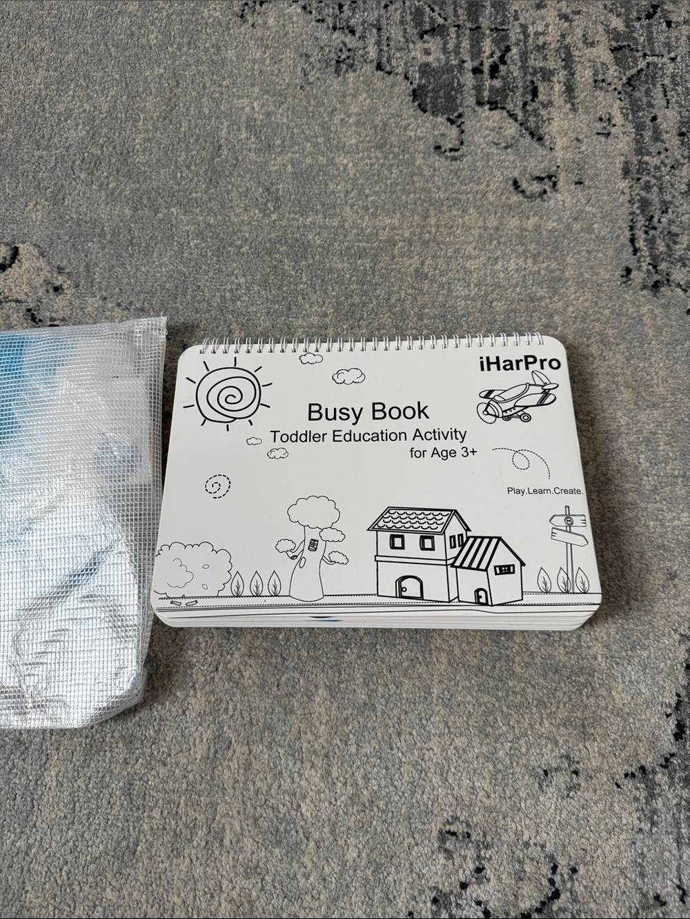 Busy Book Toddler Activity - White
